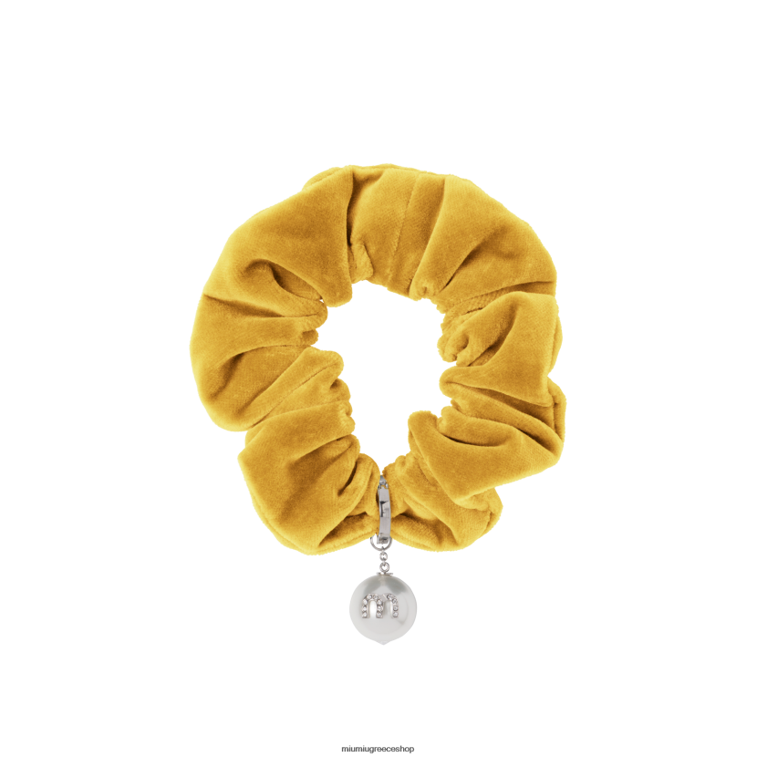 βελούδινο scrunchie Miu Miu τοπάζι αξεσουάρ 2066F1169