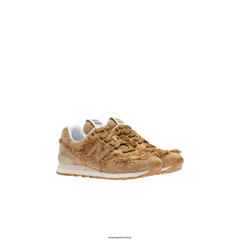 μαρμάρινα τζιν αθλητικά παπούτσια New Balance 574 X Miu Miu κονιάκ παπούτσια 2066F288