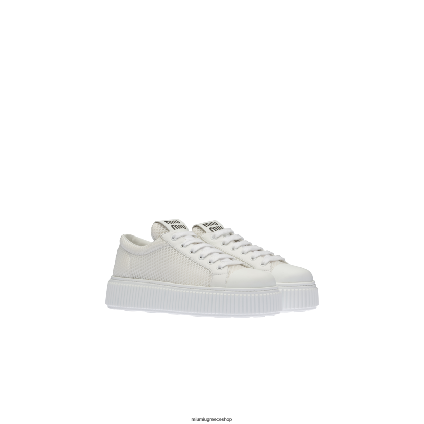 δικτυωτό flatform αθλητικά παπούτσια Miu Miu άσπρο παπούτσια 2066F303