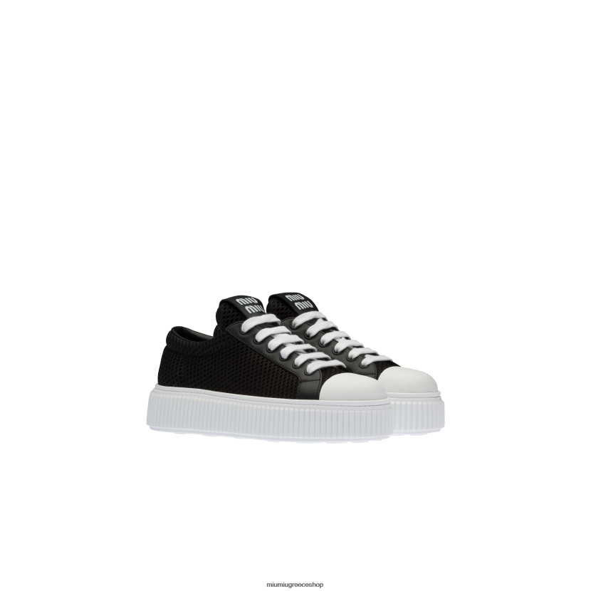 δικτυωτό flatform αθλητικά παπούτσια Miu Miu μαύρος παπούτσια 2066F304