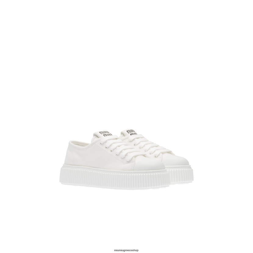 τζιν sneakers Miu Miu άσπρο παπούτσια 2066F297