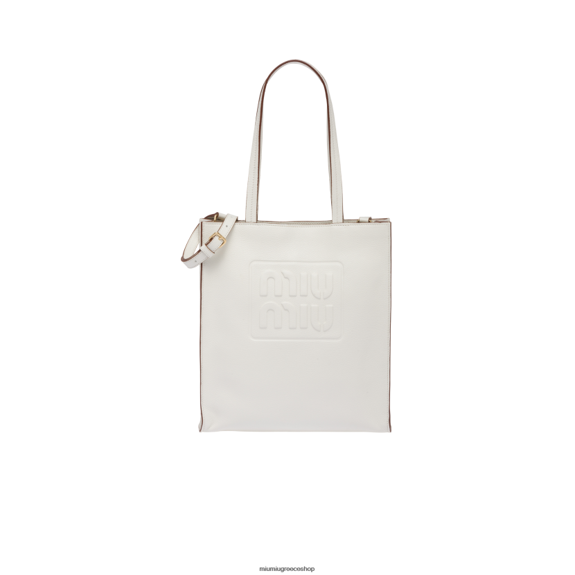 madras tote bag Miu Miu άσπρο συλλογή 2066F123