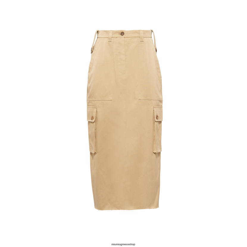 chino midi φούστα Miu Miu κορδόνι έτοιμο να φορεθεί 2066F862
